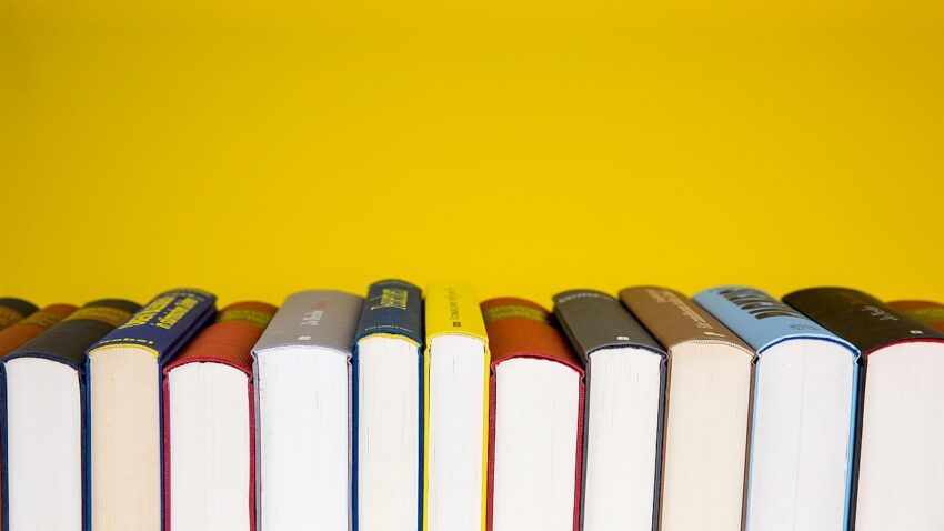 A stack of books.