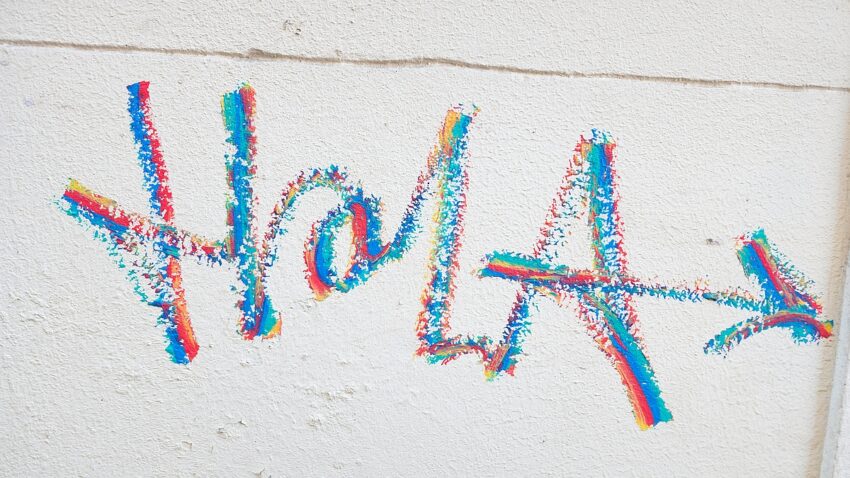 A stylized Hola